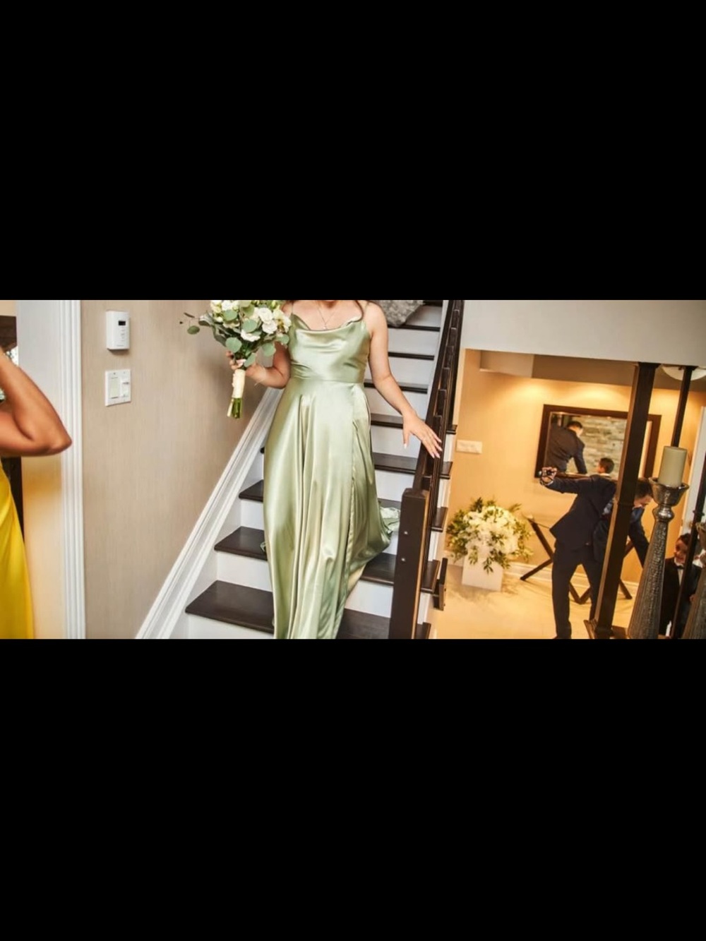 Satin Slip Maxi Dress in Sage Green